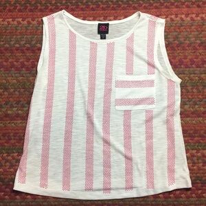 🔥 VERTICAL PINK STRIPE POCKET BOXY TANK 2B BEBE